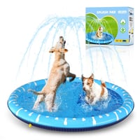 Piscină pentru câini Nobleza 140 cm, Covoraș pliabil cu stropitoare pentru câini, grosime 0,55 mm, antiderapant, jucărie de apă pentru grădină, pentru vară, pentru câini de talie mare și mică 1