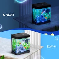 Nobleza Nano Akvarium 14L LED Világítással és Szűrőrendszerrel 5