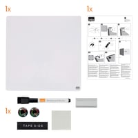Nobo 1903802 mini magnetická tabuľa bez rámu, stierateľná za sucha, na montáž na stenu, pre domáce a kancelárske použitie, 360x360 mm, biela 5
