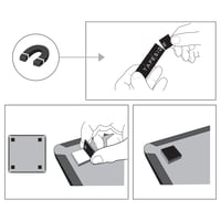 Nobo 1903802 mini magnetická tabuľa bez rámu, stierateľná za sucha, na montáž na stenu, pre domáce a kancelárske použitie, 360x360 mm, biela 7