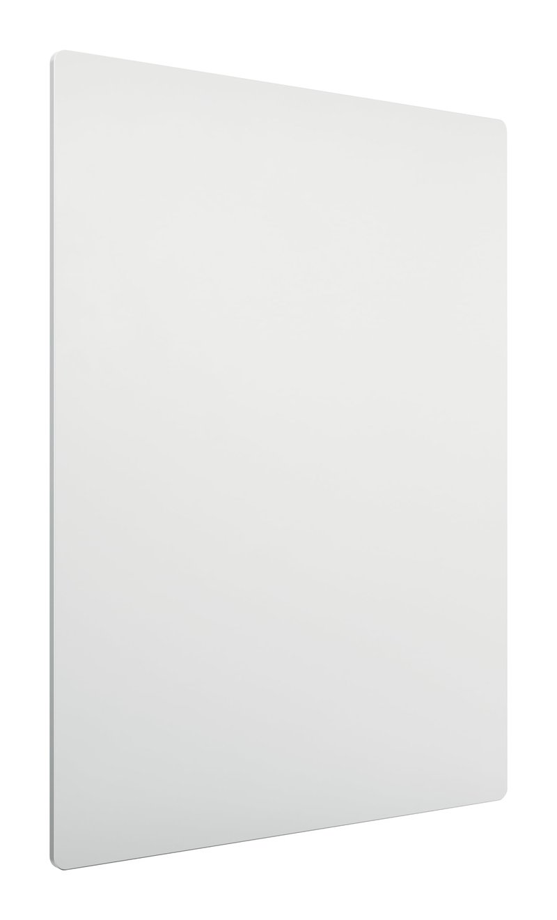 Bezrámová magnetická tabuľa Nobo 600x450 mm, modulárna biela tabuľa pre kanceláriu a tímovú prácu, oceľ, biela, 1915656