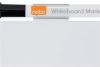 Mini tablă magnetică albă Nobo 140x360 mm, tablă albă fără ramă cu marker, magneți și kit de montare, montabilă pe perete, 1903764 3
