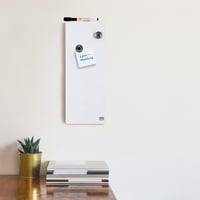 Mini tablă magnetică albă Nobo 140x360 mm, tablă albă fără ramă cu marker, magneți și kit de montare, montabilă pe perete, 1903764 8