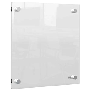 Tablă magnetică din sticlă acrilică Nobo Mini, montabilă pe perete, fără ramă, pentru scriere cu marker, albă, 300x300 mm, cu marker inclus