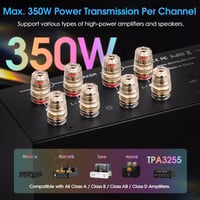 Comutator de amplificator și selector de boxe Nobsound VU3PRO Dual Analog VU Meter 2-în-1, 2-IN-2-OUT, cu microfon și panou de afișare DB 3