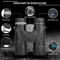 NOCOEX 10x42 Kompakt Távcső Felnőtteknek - Éjjellátó Funkció, Vízlepergető, Madármegfigyeléshez, Utazáshoz és Sporthoz, Hordozható 2