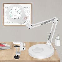 NOEVSBIG 2in1 Nagyítólámpa 10X 5X Állvánnyal LED Asztali Lámpa Hobbi Kézimunkához - 2-Touch lamp 1
