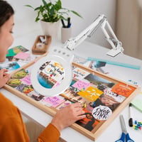 NOEVSBIG 2in1 Nagyítólámpa 10X 5X Állvánnyal LED Asztali Lámpa Hobbi Kézimunkához - 2-Touch lamp 6