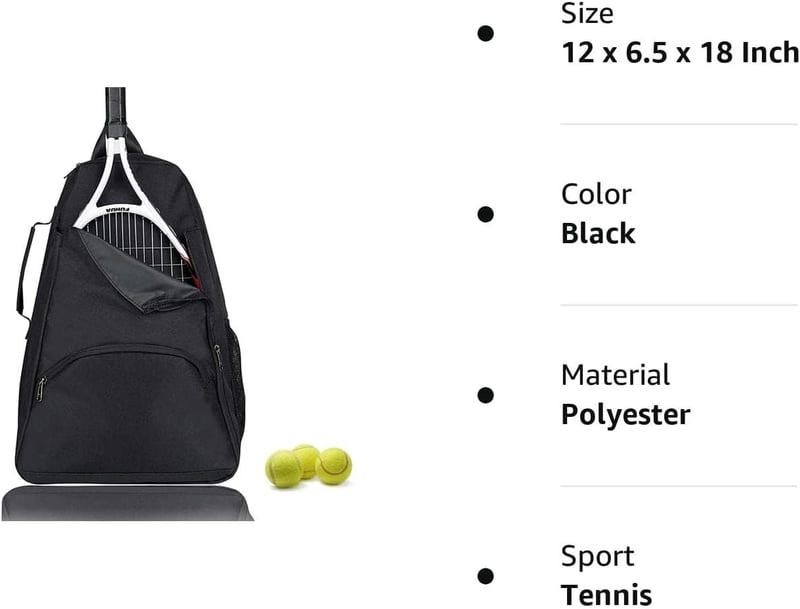 Nogsay Tenisz Hátizsák Unisex Ütőtartó Sporthátizsák Nőknek Férfiaknak Gyerekeknek