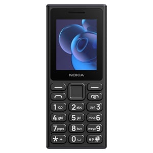 Mobilný telefón Nokia 105 2G Dual SIM, voľný na všetky siete – 1,77" displej, 1000 mAh batéria, FM rádio, 3,5 mm jack, čierny