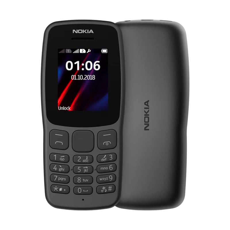 Telefon mobil Nokia 106 Dual SIM, deblocat în orice rețea – stocare 4GB, 4MB RAM, culoare negru