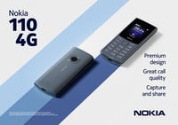 Mobilný telefón Nokia 110 4G 2024 modrý – 32 GB úložisko, Micro SIM, 3,5 mm jack, 1000 mAh batéria 6