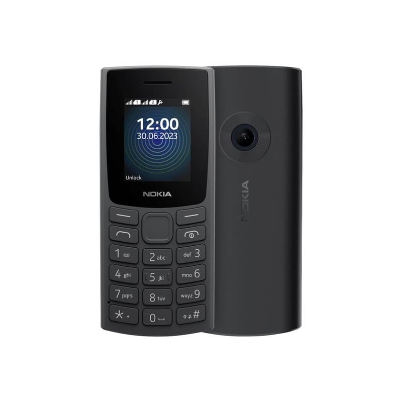 Telefon mobil Nokia 110 liber de rețea cu MP3 player integrat, cameră foto spate, baterie cu autonomie mare și reportofon - Antracit