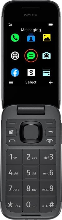 Mobilný telefón Nokia 2660 Flip, neblokovaný, čierny, vyklápací – 2,8-palcový displej, 4G, vstavaný fotoaparát, MP3, FM rádio, Nano SIM 7