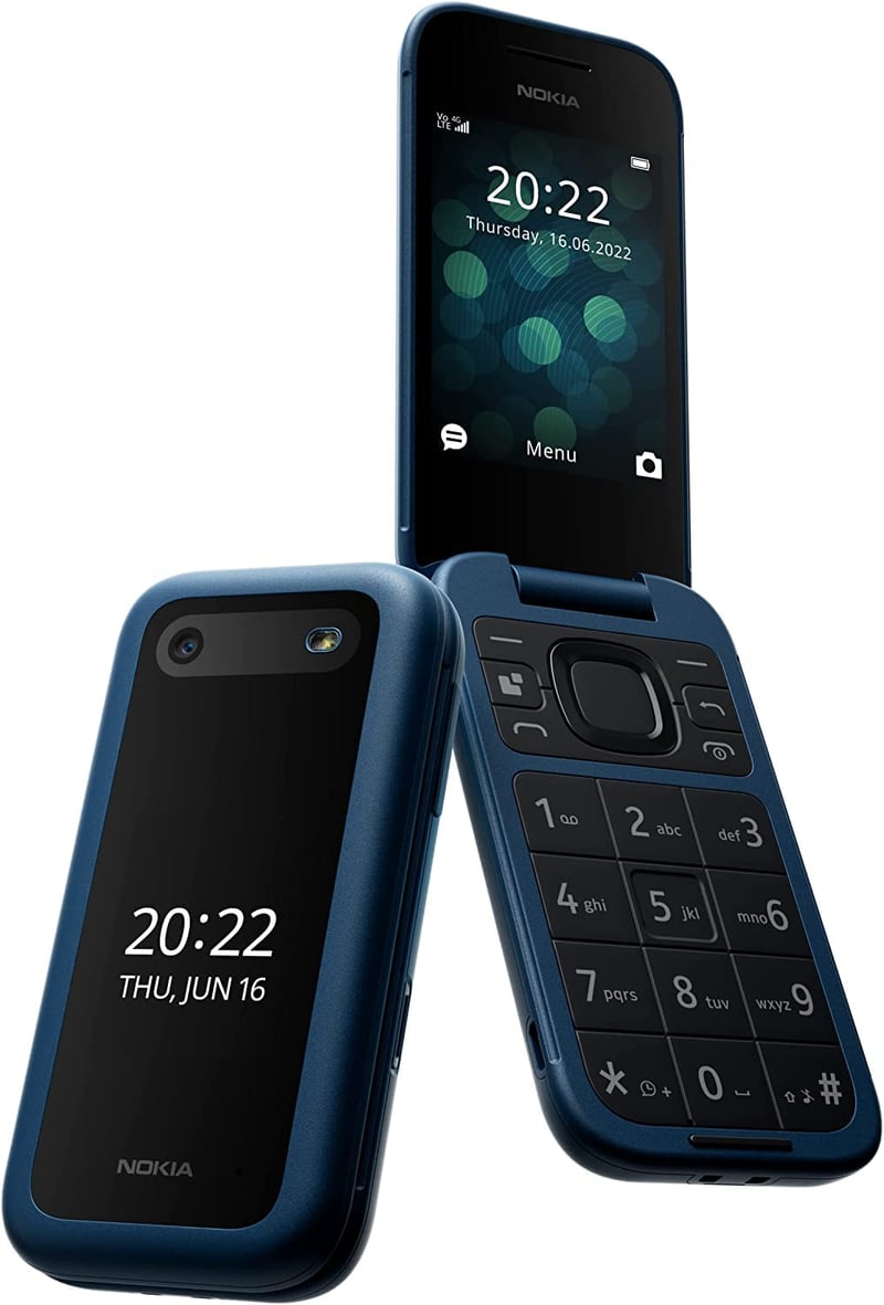 Mobilný telefón Nokia 2660 – modrý, klasický tlačidlový telefón pre seniorov a deti