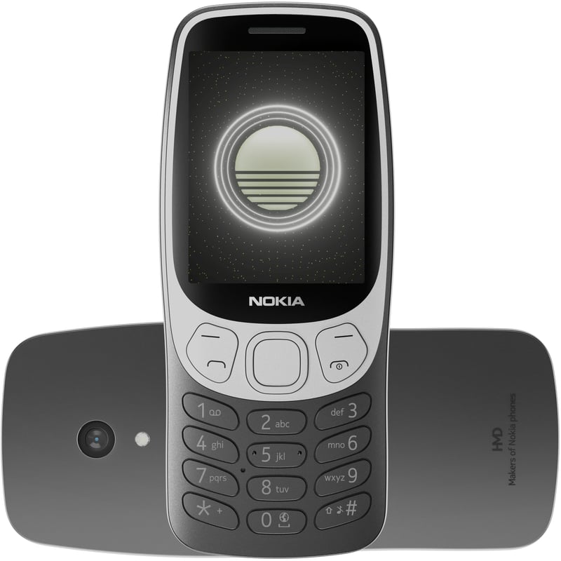 Smartfón Nokia 3210 4G čierny - 2,4-palcový displej, 128 MB RAM, 2 MP fotoaparát, FM rádio, Bluetooth, 3,5 mm jack, Micro SIM