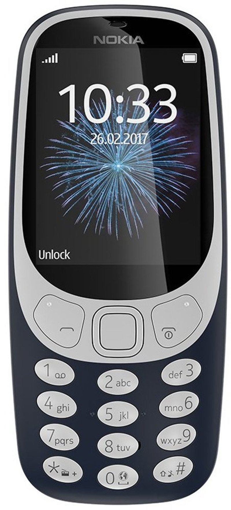 Telefon mobil Nokia 3310 2G Dual SIM – ecran color de 2,4 inchi, cameră de 2 MP cu bliț LED, Bluetooth, radio, player MP3, albastru