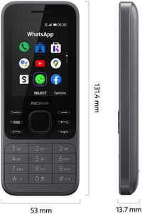 Telefon mobil Nokia 6300 4G - Gri Antracit, Dispozitiv 4G Deblocat pentru Vârstnici și Copii 5