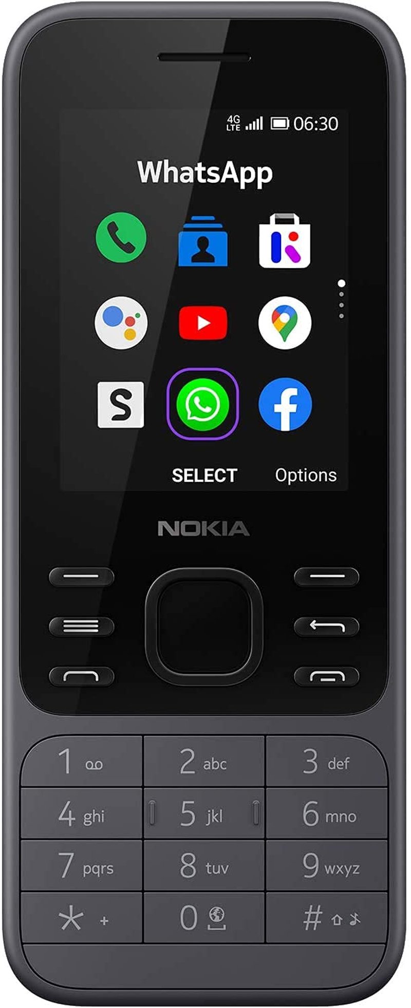 Telefon mobil Nokia 6300 4G - Gri Antracit, Dispozitiv 4G Deblocat pentru Vârstnici și Copii