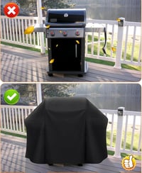 Nomiou 182cm Grillabríz Vízálló Nehéz Kivitelű Weber Char-Broil Nexgrill Grill Védőhuzat 4