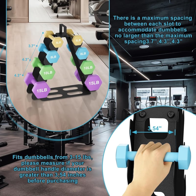 nomiou Súlyzótartó Állvány Fekete 4 Szintes Dumbbellhez Otthoni Edzőterem Tárolo - black, 4 -tier, Compact