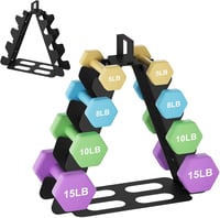nomiou Súlyzótartó Állvány Fekete 4 Szintes Dumbbellhez Otthoni Edzőterem Tárolo - black, 4 -tier, Compact 1
