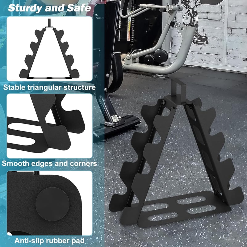 nomiou Súlyzótartó Állvány Fekete 4 Szintes Dumbbellhez Otthoni Edzőterem Tárolo - black, 4 -tier, Compact