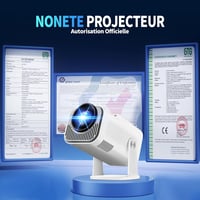 Nonete 1080P FHD Mini Projektor WiFi 6 Bluetooth 5.2 Android TV HDMI USB 6
