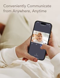 Detská pestúnka Nooie s kamerou, 2K HD rozlíšenie, Wi-Fi, nočné videnie, detekcia pohybu a zvuku, obojsmerný zvuk, kompatibilná s Alexou, mobilná aplikácia, biela 6