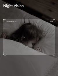 Detská pestúnka Nooie s kamerou, 2K HD rozlíšenie, Wi-Fi, nočné videnie, detekcia pohybu a zvuku, obojsmerný zvuk, kompatibilná s Alexou, mobilná aplikácia, biela 5