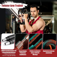 Aparat de antrenament pentru brațe și piept NOONCRAZY Twister, rezistență reglabilă 13-27 kg, echipament pentru exerciții partea superioară a corpului acasă, cu poster de antrenament inclus, pentru bărbați și femei 2