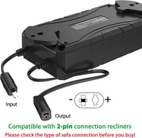 NOPWOK 2500 mAh Univerzális Akkumulátor Csomag Elektromos Fotelekhez - 2-Tűs Csatlakozóval Kanapékhoz, Emelő Székekhez, Relax Bútorokhoz 3