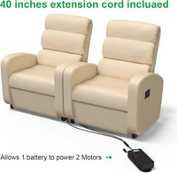 NOPWOK 2500 mAh Univerzális Akkumulátor Csomag Elektromos Fotelekhez - 2-Tűs Csatlakozóval Kanapékhoz, Emelő Székekhez, Relax Bútorokhoz 6