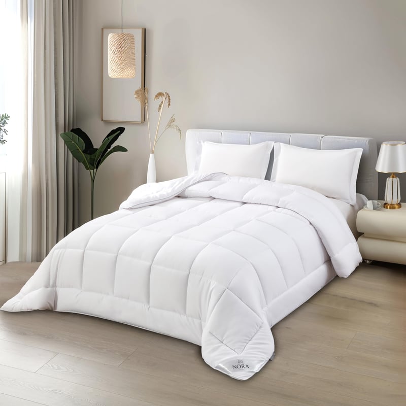 Plapumă de iarnă NORA HOME Oslo 155x220 cm, 400 g/m², extra călduroasă, hipoalergenică, certificată Oeko-TEX, lavabilă, albă
