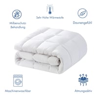 Plapumă de iarnă NORA HOME Oslo 155x220 cm, 400 g/m², extra călduroasă, hipoalergenică, certificată Oeko-TEX, lavabilă, albă 2