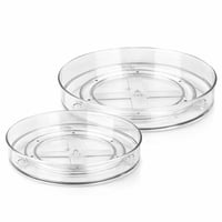 Nordkai organizér do chladničky, sada 2 ks, 360° otočný podnos, priehľadný Lazy Susan, 23,5 cm a 27 cm, na korenie a fľaše 1