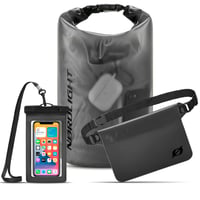 Nordlight Vodotesná sada tašiek 3 ks (antracitová) - Dry Bag 10L + Vodotesné puzdro na telefón + Vodotesná ľadvinka | Ochrana IPX8 | S nastaviteľnými popruhmi na pláž, na paddleboard (SUP) 1