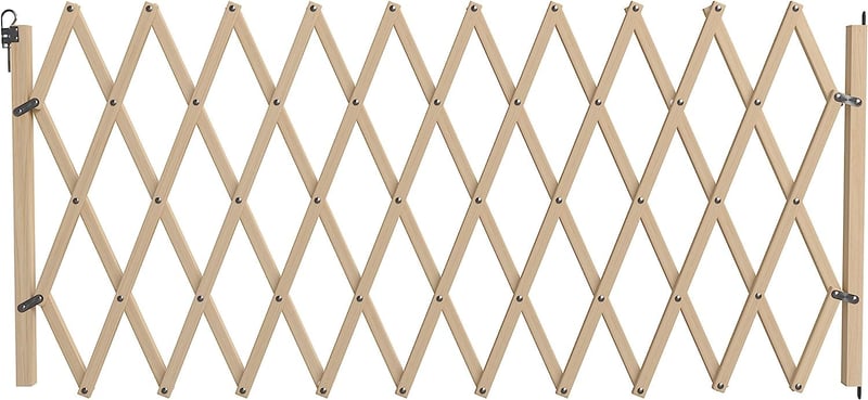 Poartă extensibilă din lemn pentru animale de companie Nordlinger Pro Stop Max 742011 - 60-230 cm - Lemn natural