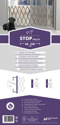Poartă extensibilă din lemn pentru animale de companie Nordlinger Pro Stop Max 742011 - 60-230 cm - Lemn natural 5