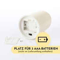 Nordstern Set LED svijeća 3 kom. - Stupne svijeće s efektom treperenja i funkcijom tajmera - 6-satno toplo bijelo osvjetljenje na baterije - Za unutarnju i vanjsku upotrebu 4