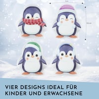 Încălzitoare de mâini Nordstern cu pinguini, 4 buc. - Reutilizabile, pentru copii și adulți - 10,5 x 9 cm 4