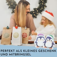 Încălzitoare de mâini Nordstern cu pinguini, 4 buc. - Reutilizabile, pentru copii și adulți - 10,5 x 9 cm 5