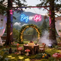 Nordstylee LED Neon "Boy or Girl" Kék-Rózsaszín Nemváló Dekoráció Babaváró Parti Kellék 8