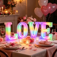 Lampă de noapte cu număr LED Nordstylee, decorațiune de perete pentru zi de naștere, Crăciun, nuntă, număr luminos colorat, cifra 4 2