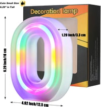 Lampă de noapte cu număr LED Nordstylee, decorațiune de perete pentru zi de naștere, Crăciun, nuntă, număr luminos colorat, cifra 4 8