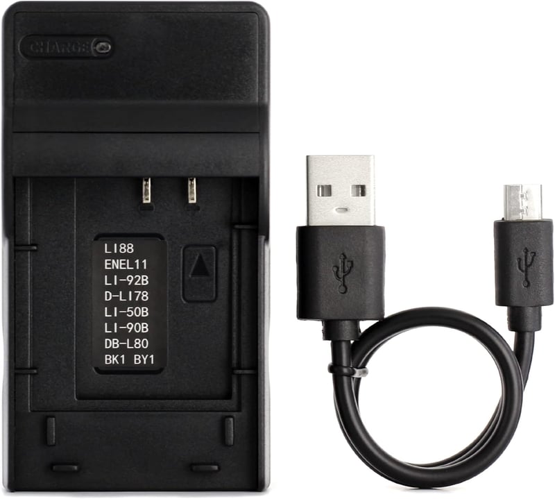 Norifon LI-50B USB Töltő Olympus Fényképezőgépekhez - D-750, SH-21, SP-800UZ, Stylus 1010, SZ-12, Tough TG-2, XZ-1 Kamerákhoz