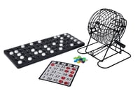 Spoločenská hra Noris Deluxe Bingo – Klasické bingo s guľôčkovým podávačom, 90 guľôčkami, otočným osudím a kartičkami na bingo, pre dospelých a deti 6