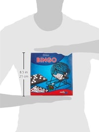 Spoločenská hra Noris Deluxe Bingo – Klasické bingo s guľôčkovým podávačom, 90 guľôčkami, otočným osudím a kartičkami na bingo, pre dospelých a deti 8