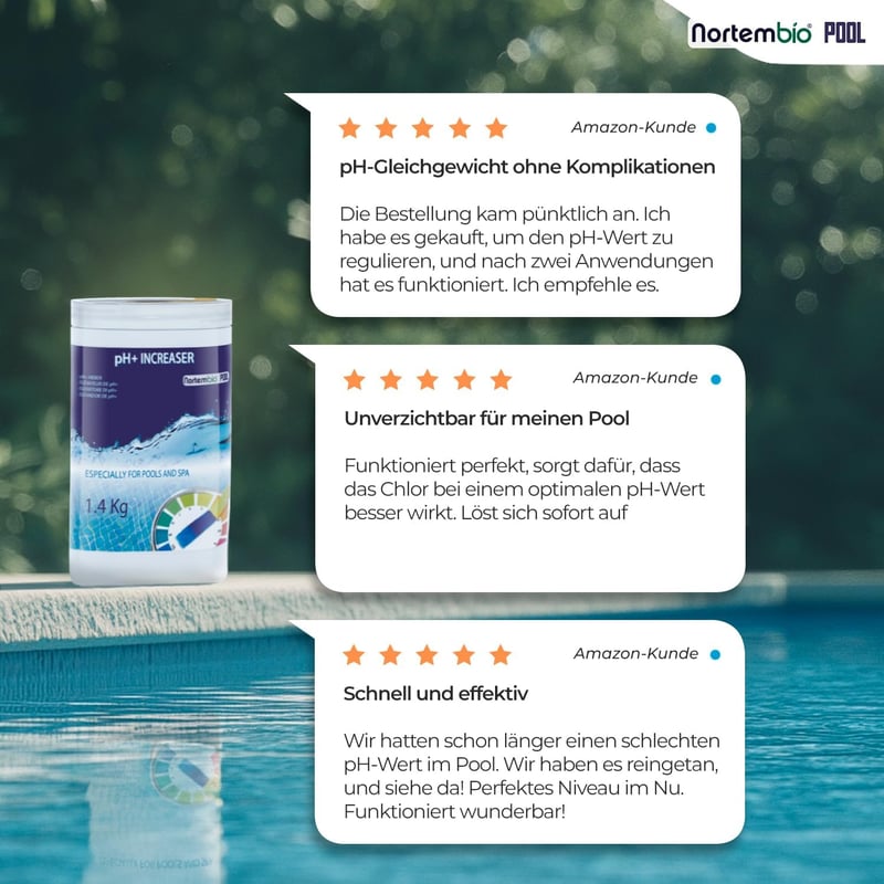 NortemBio Pool pH Plus 5kg - Medence pH emelő vízkezeléshez