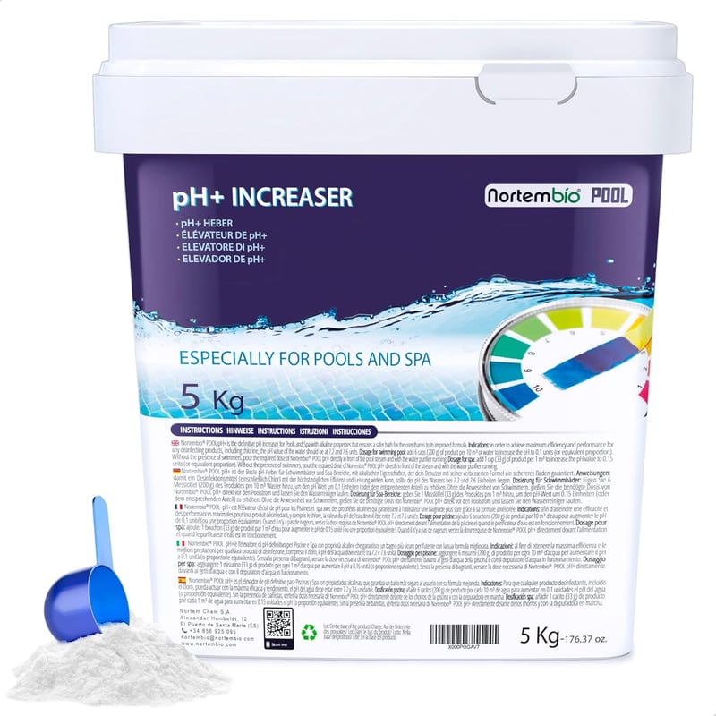 NortemBio Pool pH Plus 5kg - Medence pH emelő vízkezeléshez
